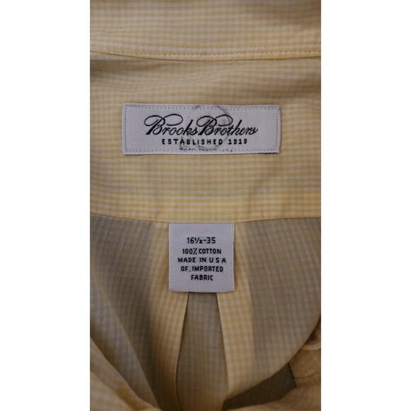 Brooks Brothers 1818 Long Sleeve Button-down Dress Shirt Size 16.5 35 Cotton - Picture 3 of 6